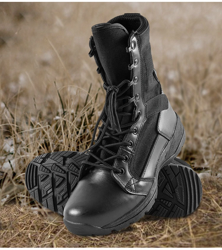 Manufacturers Custom New Training Tactical Combat Boots Black Mountaineering Anti Slip Wear Resistant High-Top 